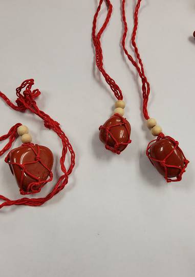 Red Jasper Crystal Net Necklace